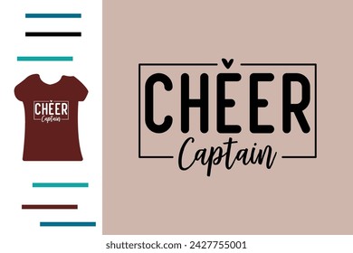 Diseño de camiseta de Cheer Captain