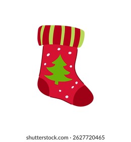 cheer christmas sock cartoon. cozy ornament, surprise custom, family joy cheer christmas sock sign. isolated symbol vector illustration