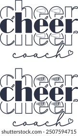 Cheer Coach, Cheerleader, Cheerleading Vector Files