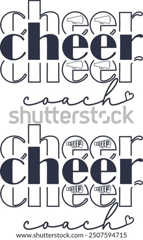 Cheer Coach, Cheerleader, Cheerleading Vector Files