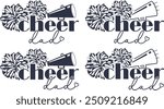 Cheer Dad, Cheerleader, Cheerleading Cut Files