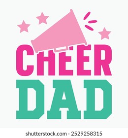 Cheer dad retro t shirt design