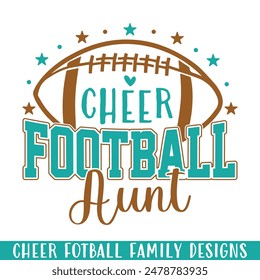 Cheer football player aunt love, football player family designs