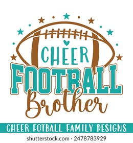 Cheer football player brother love, football player family designs