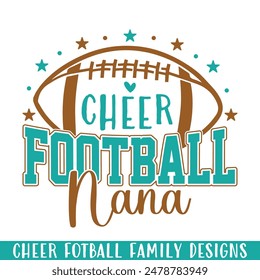 Cheer football player nana love, football player family designs