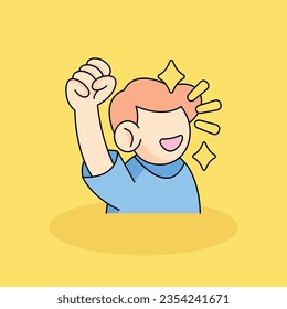 Animar la ilustración de icono de la caricatura vectorial libre.Concepto de iconos de automotivación aislado . estilo de dibujos animados planos