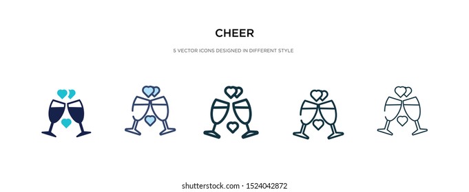 cheer icon in different style vector illustration. two colored and black cheer vector icons designed in filled, outline, line and stroke style can be used for web, mobile, ui