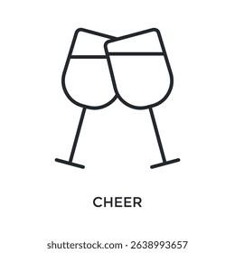 Cheer Icon Outline Style. Vector Illustration For Graphic Design