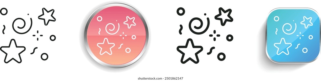 cheer icon. Thin Linear, Regular and Button Style Design Isolated On White Background