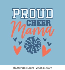 Cheer Mama Png, Cheerleader Mama, Orgullosa Cheer Mama, Cheer Mama Quote, Mamá Camisa, Archivos vectoriales para Cricut