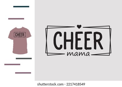 Cheer mama t shirt design