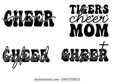 Cheer Mimi, Tigers Cheer Mom, novio Cheer, Cheer Mascot diseños de camisetas para niños

