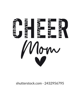 Cheer Mom Png, Cheerleader Mom, Team Spirit, Cheer Mom Shirt, Cheer Mom, Cheer Mama, Mama Sport Life, Vector Files for Cricut
