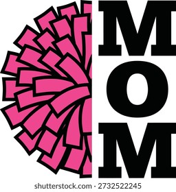 Cheer Mom Text Graphic Design