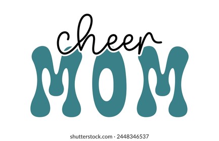 cheer mamá, diseño de camiseta de mamá archivo eps.