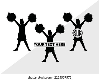 Cheer Monogram Vector Illustration Silhouette