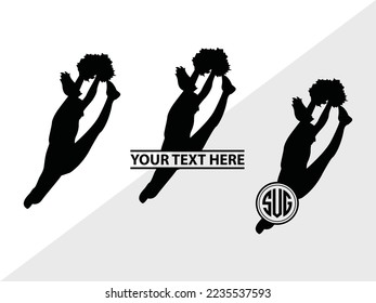 Cheer Monogram Vector Illustration Silhouette