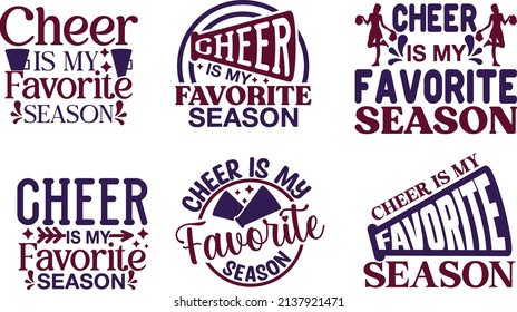 Cheer Is My Favorite Season Holiday Printable Vector Illustration