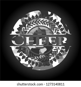Cheer on grey camo texture