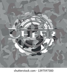 Cheer on grey camouflage pattern