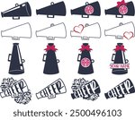 Cheer Pom Poms, Cheerleader, Cheerleading Vector Files