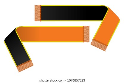 Cheer scarf vector for template
(Black/Orange)