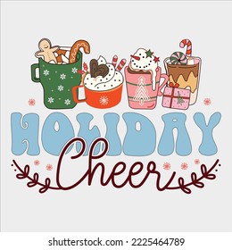 Cheer shirt, christmas, christmas sublimation, retro christmas, christmas clipart, joy groovy, groovy

