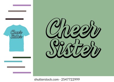 Cheer sister t shirt design