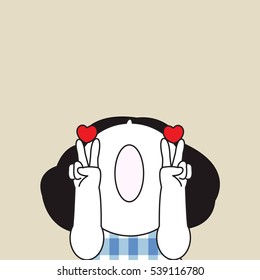 Cheer up Take Care Love Character Card Paper Note illustration