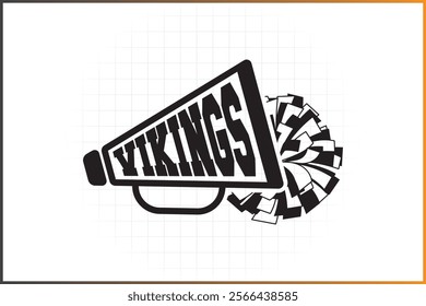 Cheer T-shirt Design, Vikings Cheer Logo Design