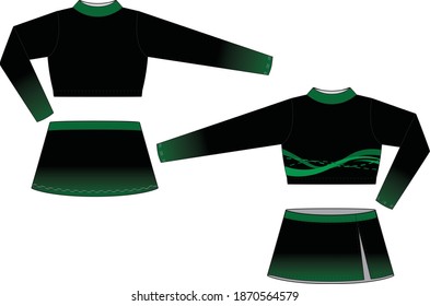 Cheer Uniform Mock ups Sublimated Templates vectors 