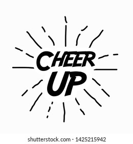 cheer up, beautiful background with sunburst theme
