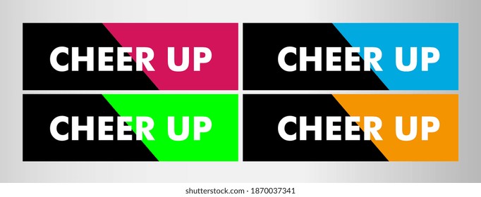 cheer up, vector beautiful greeting card or label with technology theme