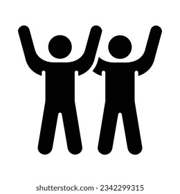 Cheer Up Vector Glyph Icon For Personal And Commercial Use.
