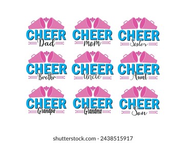 Cheer vector para impresión, Cheer clipart, Cheer ilustración vectorial