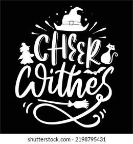 Cheer witches Happy Halloween shirt print template, Pumpkin Fall Witches Halloween Costume shirt design