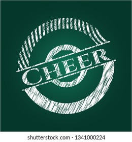 Cheer written with chalkboard texture