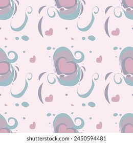 Cheerful abstract pattern with hearts Vector