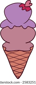 Cheerful and

Appealing Valentine's Day Special Colorful Ice Cream Clip Art Vector Illustration on White Background for Greeting Card Design Posters and Graphic Projects