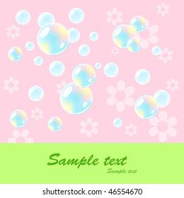 Cheerful babies card. Vector illustration.