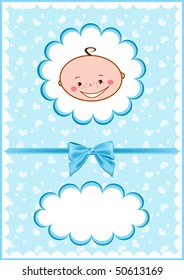 Cheerful babies card. Vector illustration.