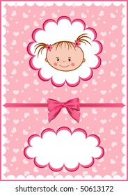 Cheerful babies card. Vector illustration.