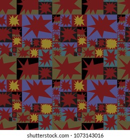cheerful background with stars. seamless vector pattern with decorative pattern of stars, created for fabrics, wallpapers, design things