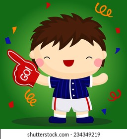 Cheerful Baseball Boy
