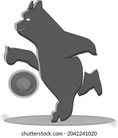 Cheerful bear logo is harmless