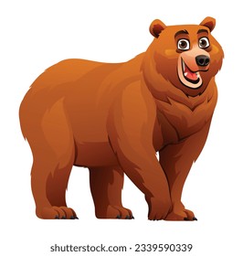 Cheerful bear vector cartoon illustration