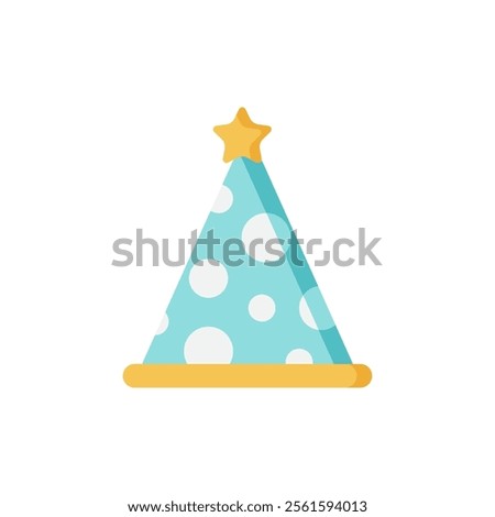 Cheerful Blue Party Hat with Star