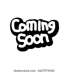 A cheerful and bold depiction of the text 'Coming Soon' in a fun font. Perfect for announcements, promotional use, and event-related advertisements. Captures attention with its vibrant
