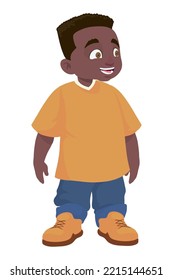 diseño de niño alegre sobre blanco