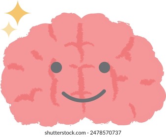 Cheerful Brain Hand-drawn Character Twinkle